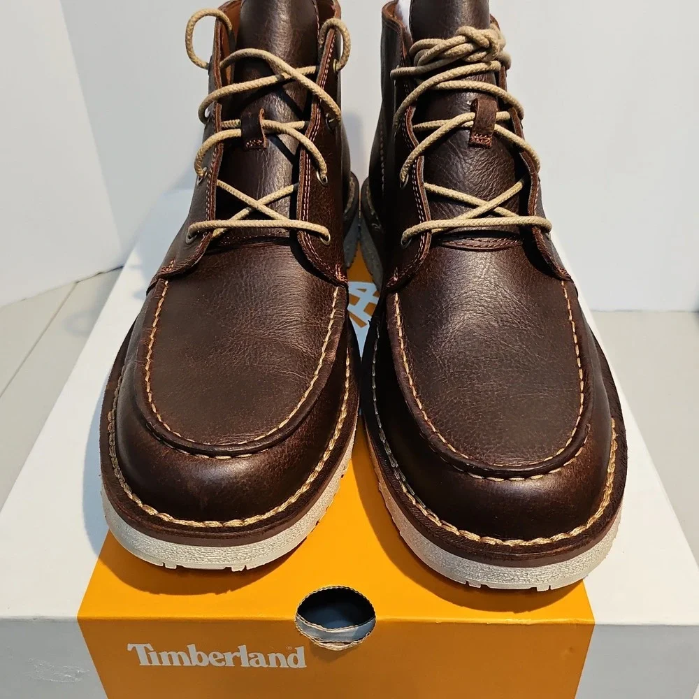 Timberland Westmore Mid Lace Chukka Boots Mens 13 Brown Leather TB0A1JTW245 NEW